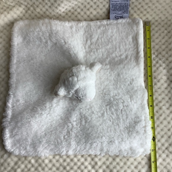 Little Miracles Sheep Lamb Lovey Security Blanket Stuffed Animal Embroidery Eyes - Picture 5 of 11